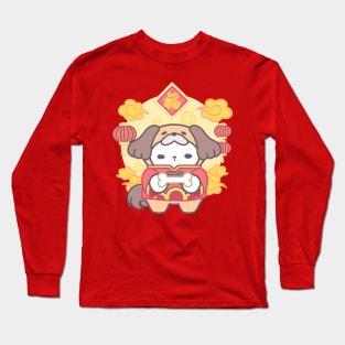 Loyal Prosperity: Dog Chinese Zodiac, Wishing Abundant Prosperity! Long Sleeve T-Shirt